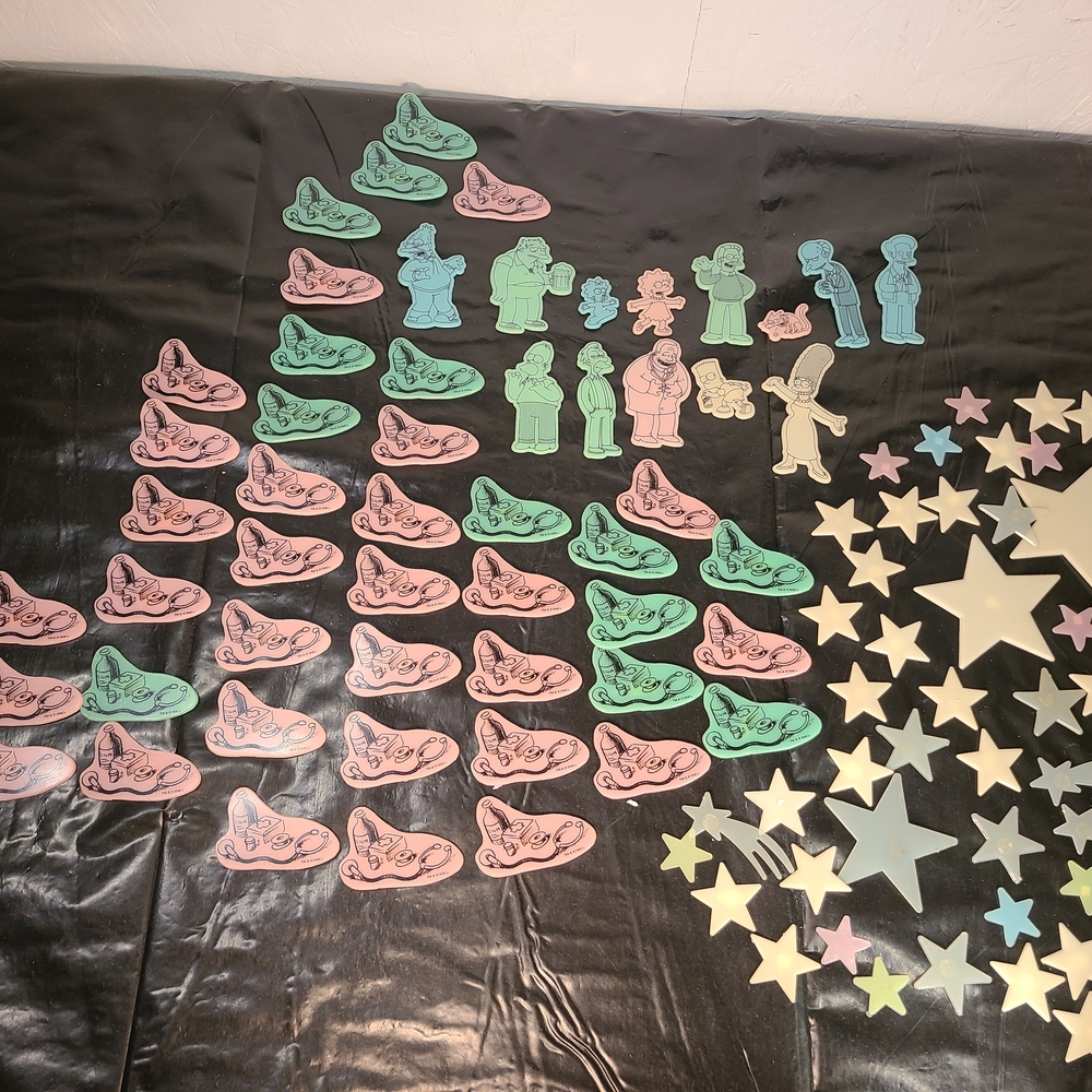 Vintage Glow In The Dark Hangs, Simpsons, Medical, Stars